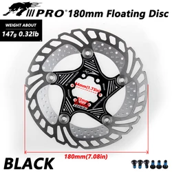 IIIPRO 6-Bolt Brake Disc 160mm/180mm/203mm Brake Disc Rotor Floating Cooling Heat Dissipation DH 6 Inch MTB/Road Bike