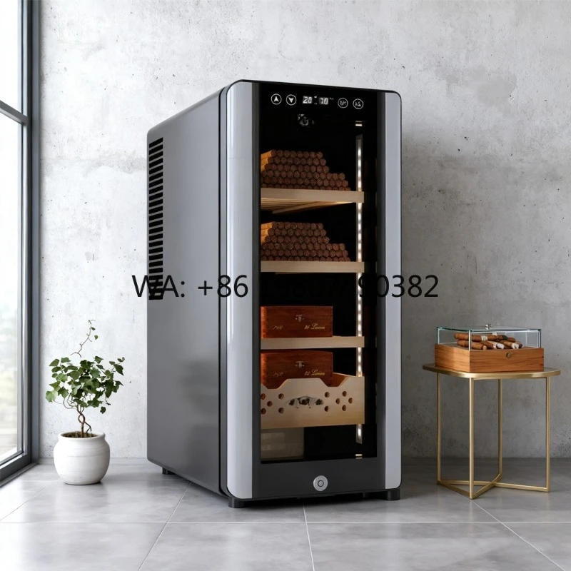 

200CT Intelligent Cigar Humidor Cabinet Constant Temperature Cooling Humidor with Digital Display for Cigar Storage