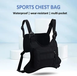 Men/Women Camouflage Chest Bag Multi-functional Waterproof Lightweight Sports Bag Outdoor Vest Bag Fashion Oxford Cloth Backpack