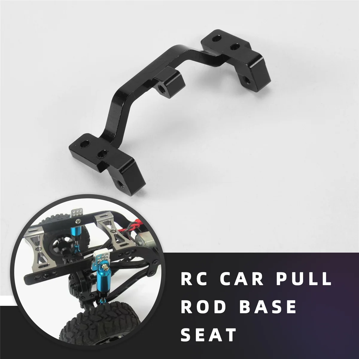 1Pair Metal Pull Rod Base Seat for C24 C14 C14K C24K 1/16 RC Car Upgrade Parts Black