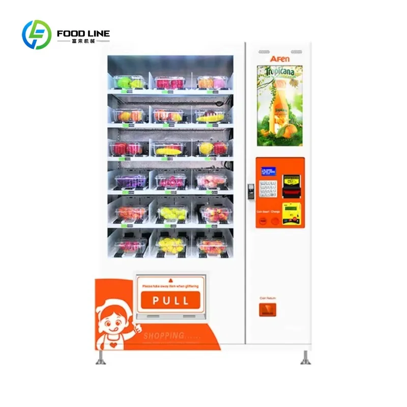 Automat z ekranem dotykowym 22 cali, płatność przez PayPal, karty kredytowe i płatności mobilne.