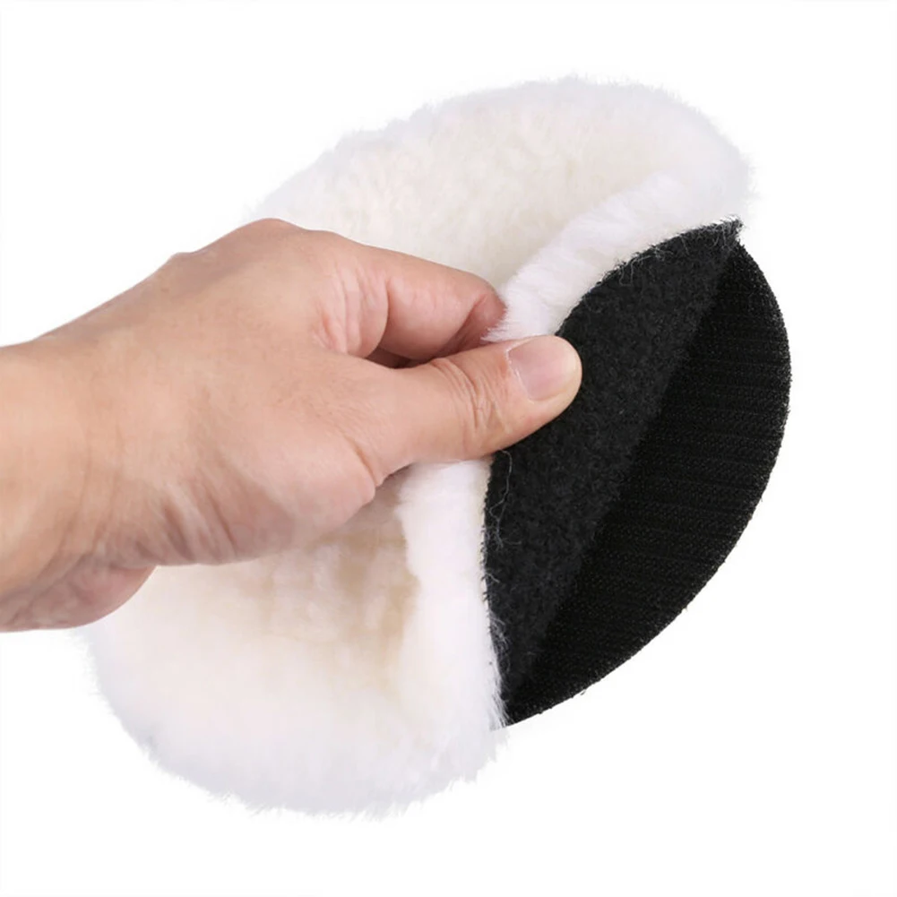 2pcs 5/6/7 Inch Wool Buffing Polishing Pads Bonnets Sanding On Car Buffer Automobiles Accessories Cleaning Tools Polishing Disc