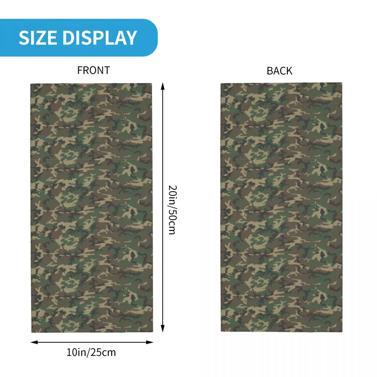 Custom Brown Dominant Highland Camouflage Pattern Bandana Neck Warmer Men Women Winter Hiking Ski Scarf Gaiter Camo Face Cover