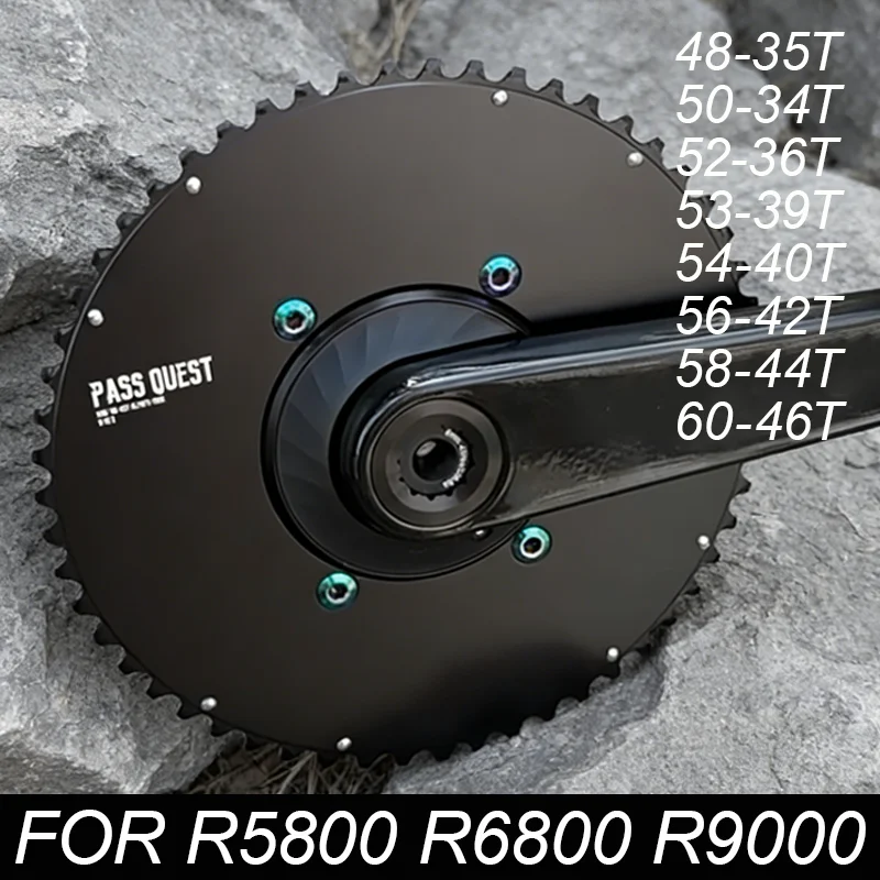 

Ведущая звезда BCD 110, 4 болта, аэродинамическая, 2x, для Shimano 105 R5800 R6800 R9000, серебристая, 52 36 53 39 54 40T 50 34