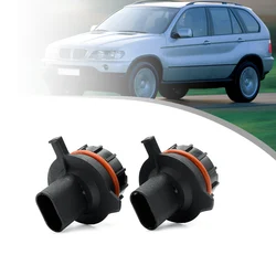 2X For BMW 5 Series E39 X5 E53 Pre-LCI 2000 H7 Led Bulb Cap Clip Mount Ring Dipped Low Beam Socket Headlight Base Adapter Holder