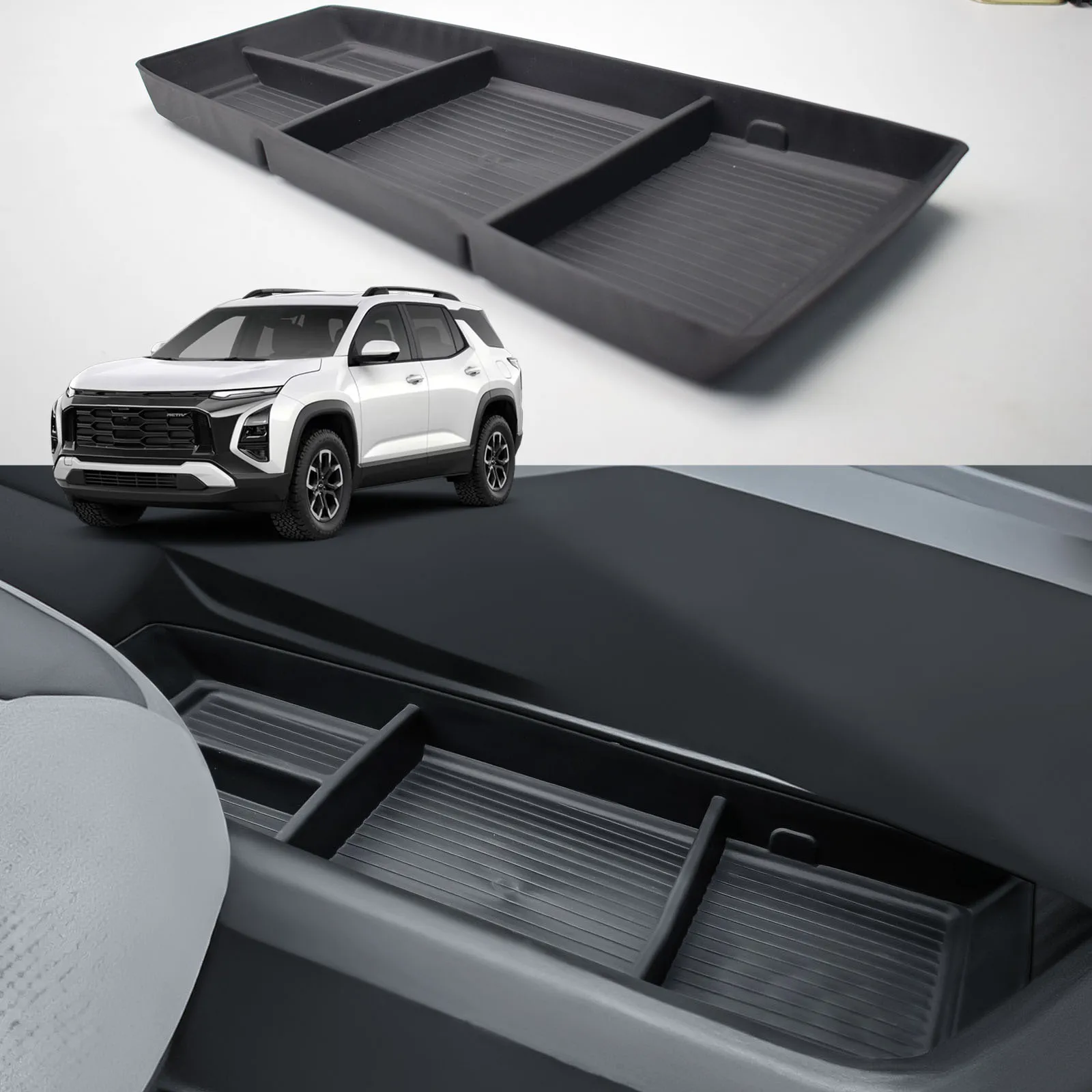 

Lower Center Console Organizer Tray for Chevrolet Chevy Equinox 2025 Floor Center Console Armrest Storage Box Interior Car Box