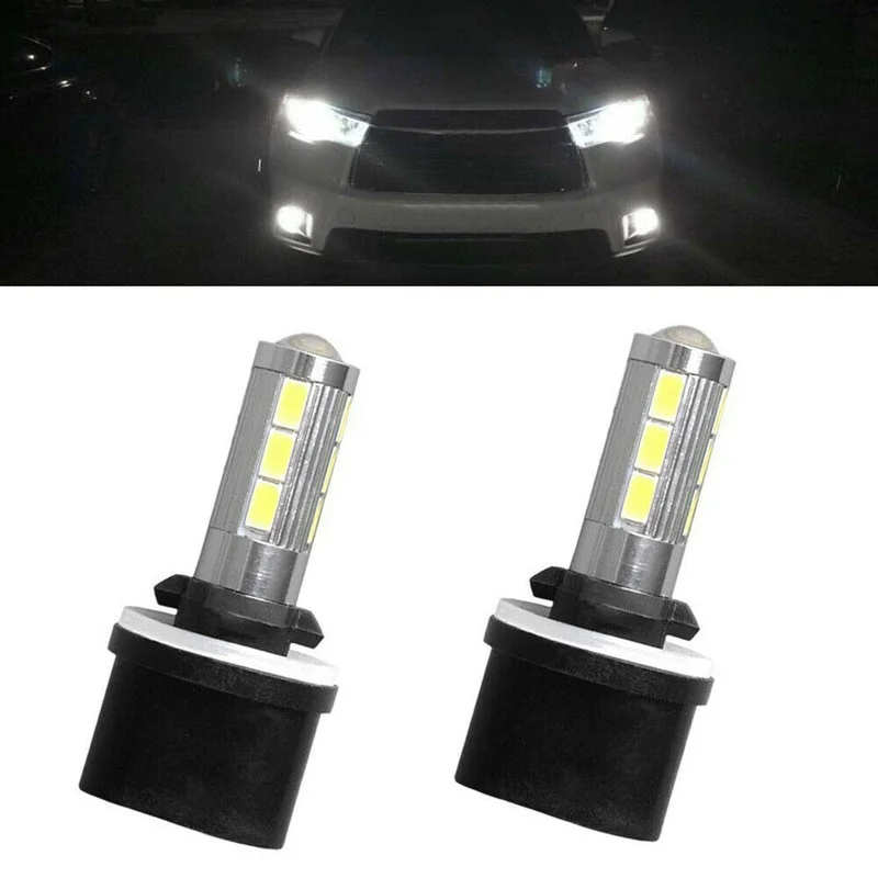 2pcs 880 White DRL Light 28SMD 1920Lm LED Bulbs Apply for Fog Driving Light Daytime Running Light Bulb Lamp Accessories Light