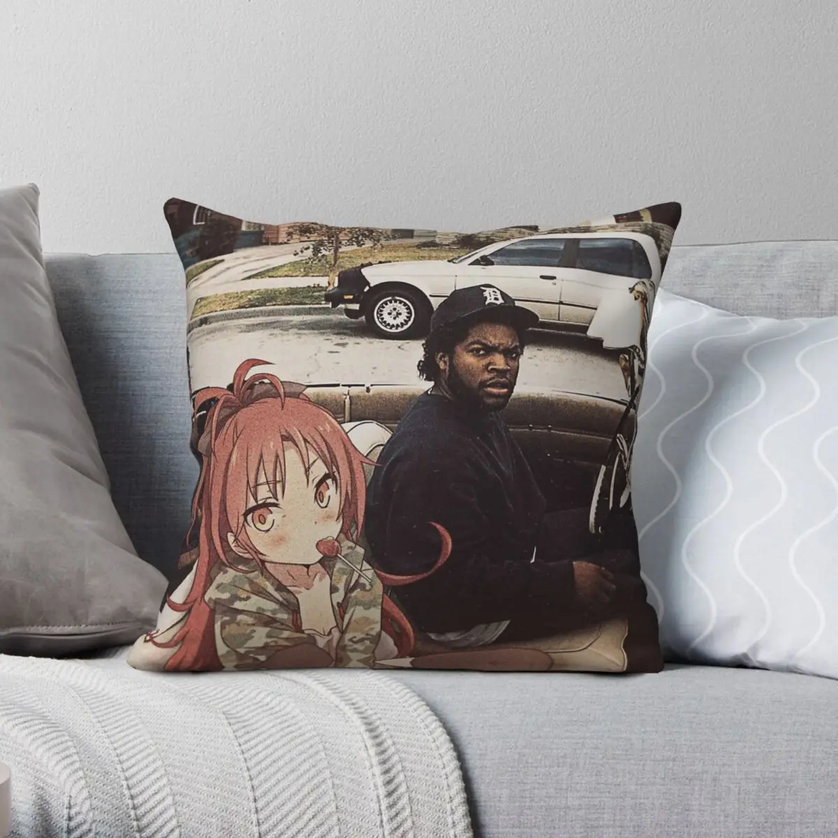 Waifuz Puella Magi Kyouko Sakura Square Pillowcase Polyester Linen Velvet Printed Throw Pillow Case Sofa Seater Cushion Cover