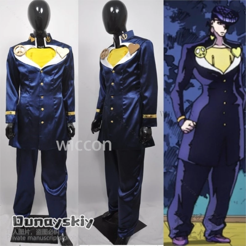 Higashikata Josuke تأثيري Jo S4 أنيمي مجنون الماس زي DK الزي المدرسي معطف السراويل مضحك الباروكات هالوين Coscustomized