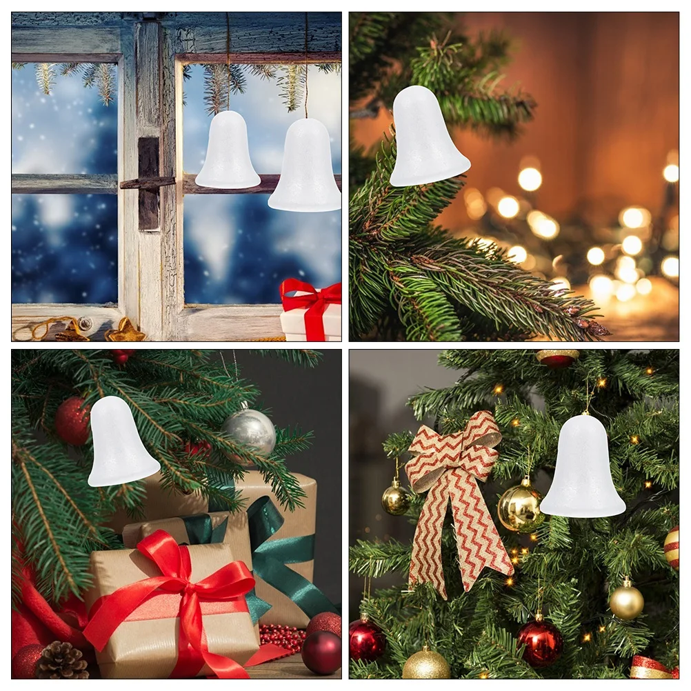 15 قطعة أجراس رغوة لتقوم بها بنفسك الحرفية عيد الميلاد أجراس معلقة لمرحلة ما قبل المدرسة رياض الأطفال لتقوم بها بنفسك لوازم الحفلات إمدادات الحفلات الرغاوي البيضاء