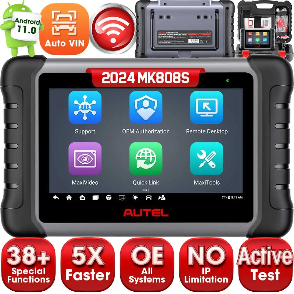 

Autel MaxiCOM MK808S OBD2 Scanner Automotivo Car Diagnostic Scan Tool OBD 2 Code Reader OBDII Key Coding Active Test