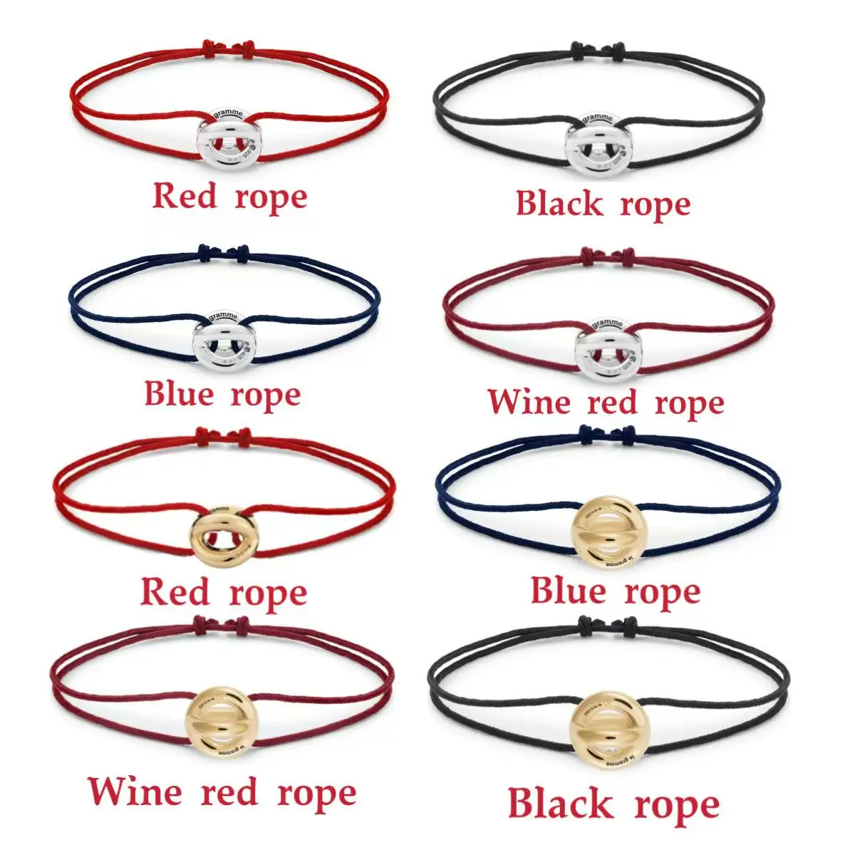 LG Bracelet 925 Sterling silver Luxury Jewelry 100%1:1 With logo French Nylon Rope Couple Bracelet gifts wholesale