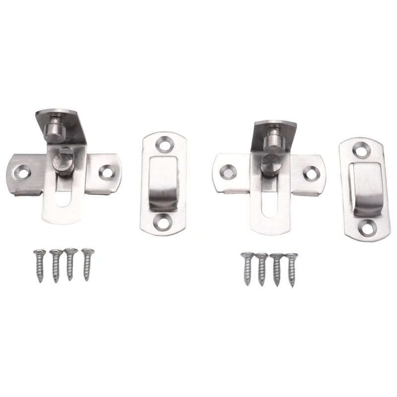 2 Pcs 90 Degree Right Angle Door Latch Hasp Bending Latch Buckle Bolt Sliding Lock Barrel Bolt For Doors And Window