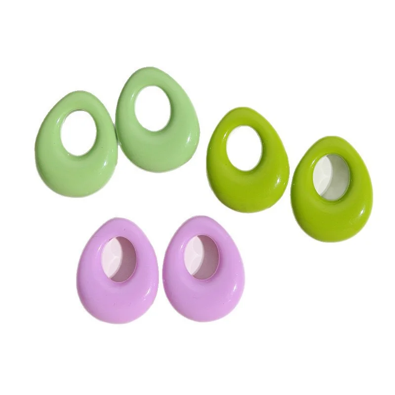 

Wholesale 40pcs/lot color pattern print geometry water drop shape resin beads diy jewelry garment hair accessory