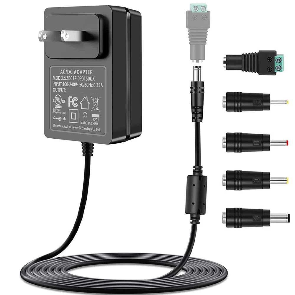 100V-240V to 24V 1A AC  DC Power Supply Adapter with 5 Selectable Adapter Plugs