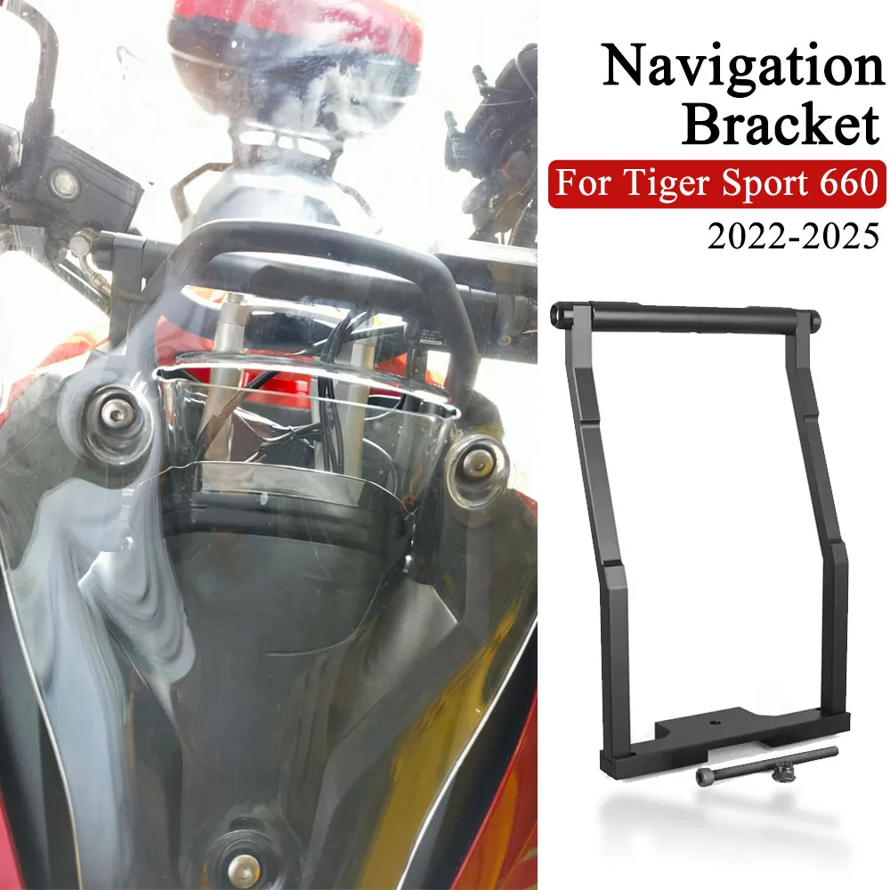 

Fit For Tiger Sport 660 2022 2023 2024 2025 GPS Mobile Phone Extended Navigation Bracket Windshield Reinforcement Bracket
