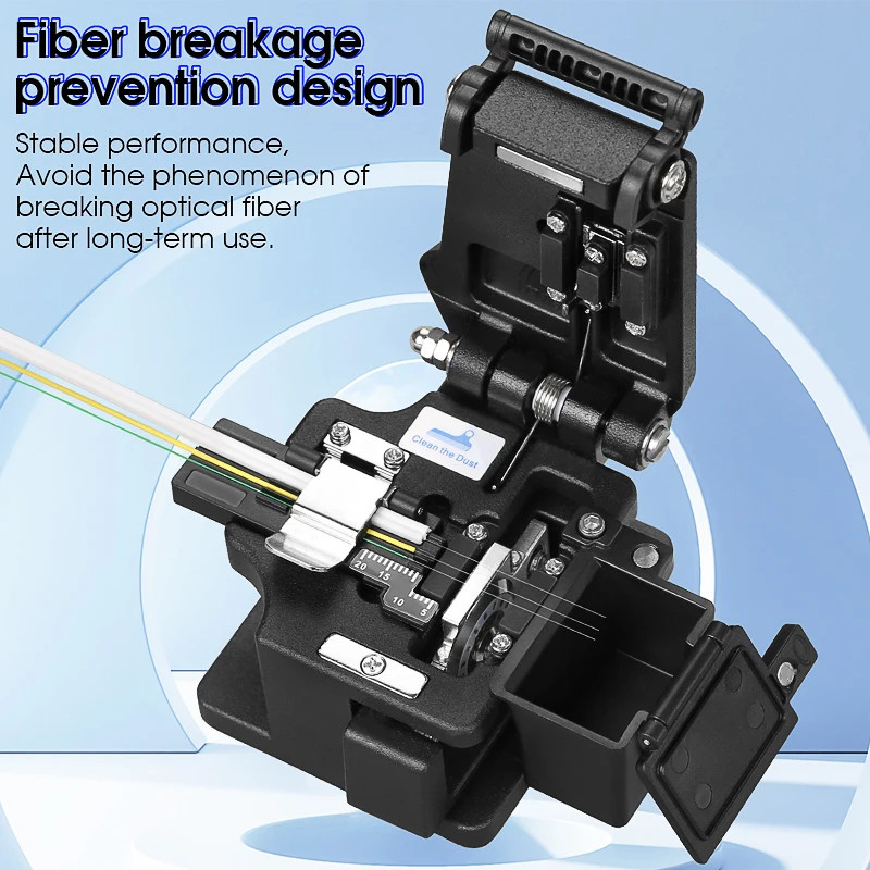 Fiber Cleaver Cutter With Waste Fiber Box Fiber Fusion Splicer Hot Melt Cutter Cold Splicing Tool Cutter AUA-X0