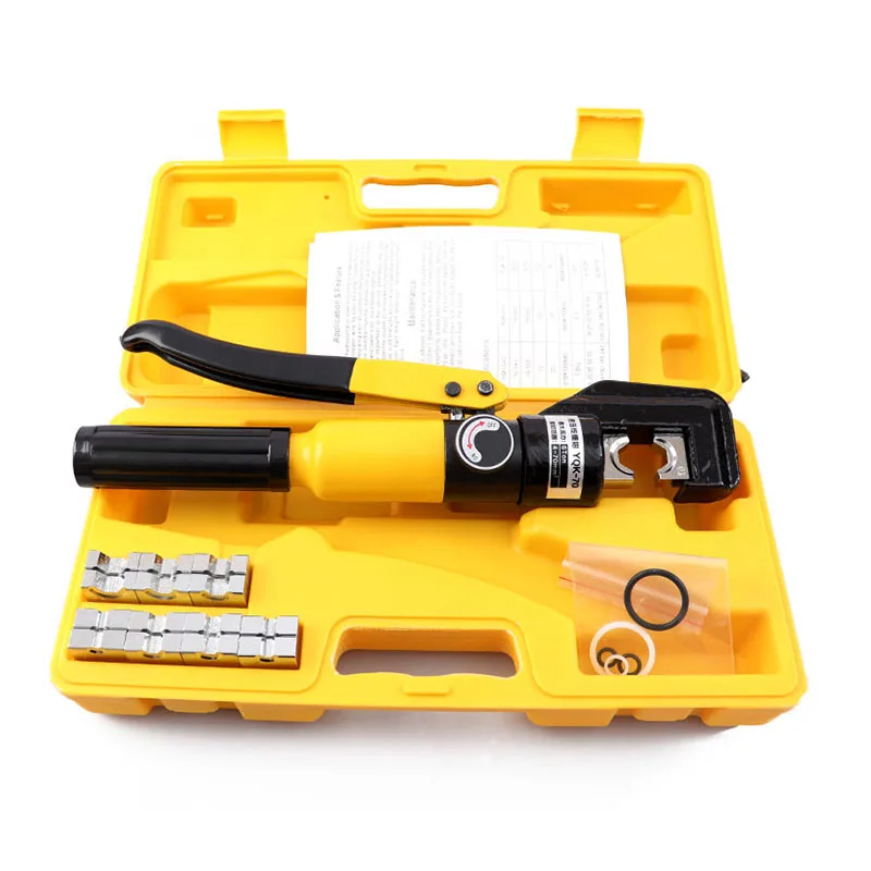 Hydraulic Cable Lug Crimper Tool YQK-70 12 AWG to 00 (2/0) Electrical Terminal Wire Crimping Plier Kit,Marked with AWG