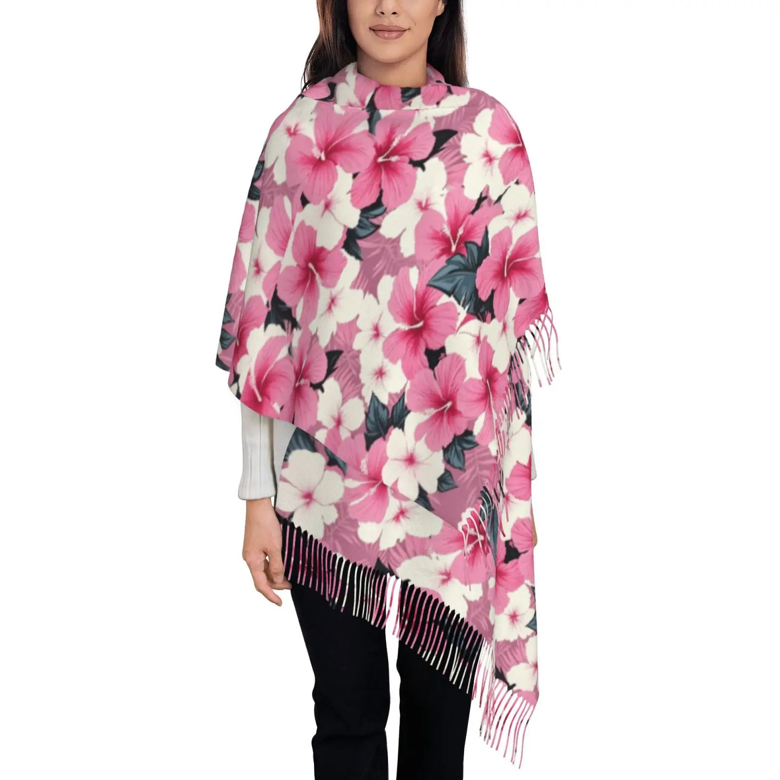 IBILIU Oversize Scarf for Women Tartan Plaid Green Blue Scarf Tassel Scarves Fall Winter Shawl Wraps - 77.6 x 28.3in