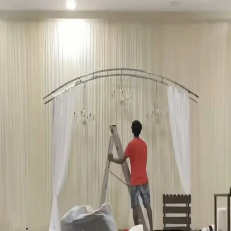 1 Stück Modischer Pavillon Willkommensbogen aus Spitze für Outdoor-Rasenpartys, Blumenbogen, Hochzeitshintergründe, Blumenreihe, Girlande, Banner, Fahne – Detail 3