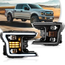 VLAND Car Accessories Head Lamp FOR FORD F150 FULL LED HEADLIGHTS 2018-2020 LED Headlight R57 Cooper DRL LED Projector Beam