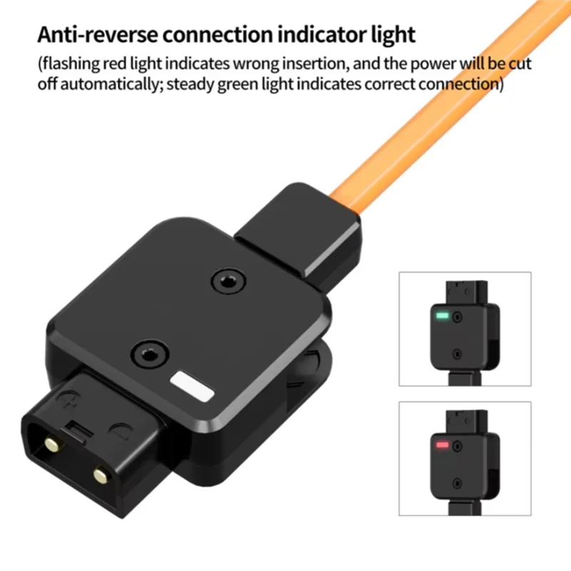 FFYY-DT-BMD كابل طاقة D-Tap إلى 2-Pin BMPCC 60 سم 180 °   سلك مضفر قابل للدوران لكاميرا Blackmagic Pocket Cinema 4K 6K