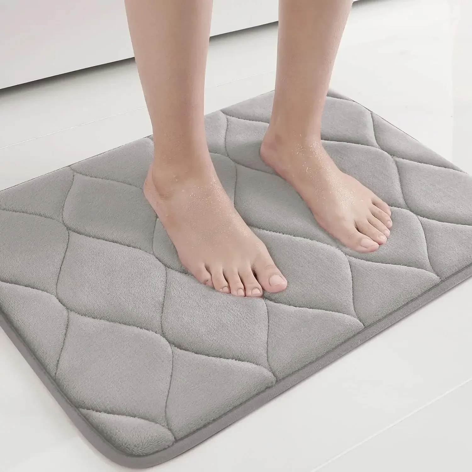 40x60 and 40x160cm Bathroom Mats Long Carpet Sponge Coral Velvet Carpet Bathroom Absorbent Floor Mat Bathroom Non-slip Foot Rugs