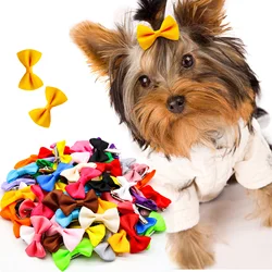 30PCS Colorful Dog Bow Hairpin Fashion Pure Bow Hair Clips for Small Dogs Cute Puppy Cat Headwear Dog Grooming Hair Accessories