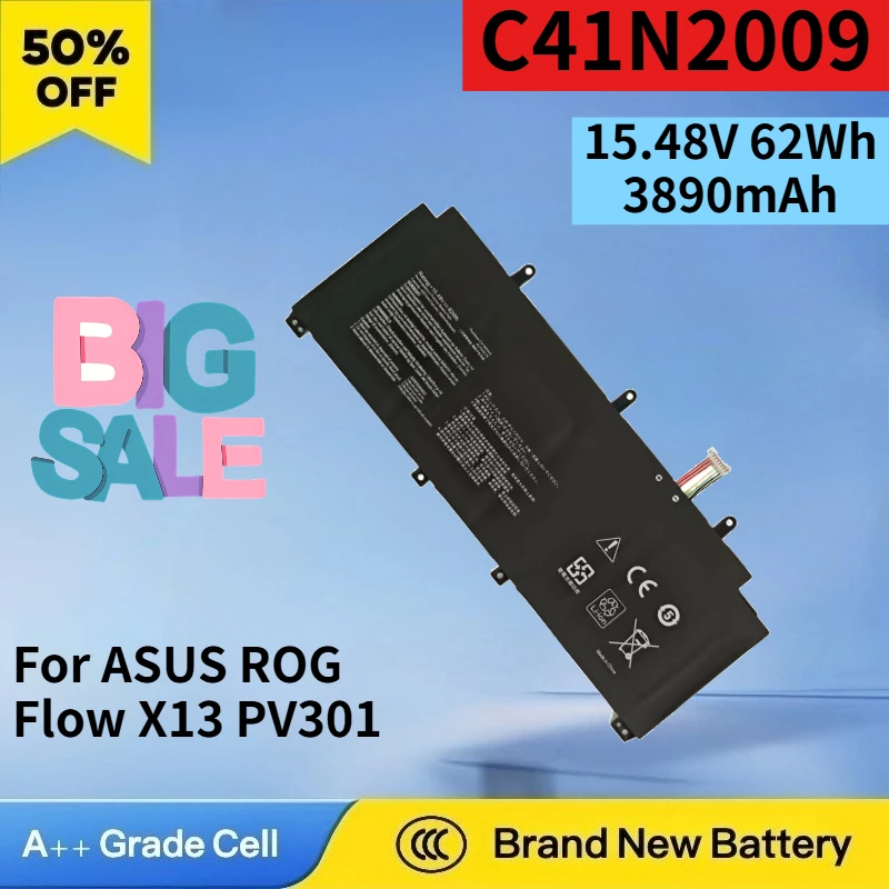 New C41N2009 15.48V 62Wh 3890mAh Battery for ASUS ROG Flow X13 PV301 PV301QH GV301 GV301Q GV301QC High Quality Laptop Battery