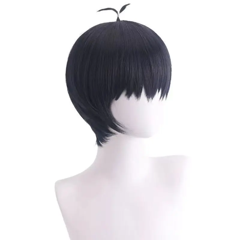 الأزرق قفل يويتشي Isagi شعر مستعار تأثيري | شعر أنمي قصير مزخرف مسبقًا ومتوفر في المخزون #1