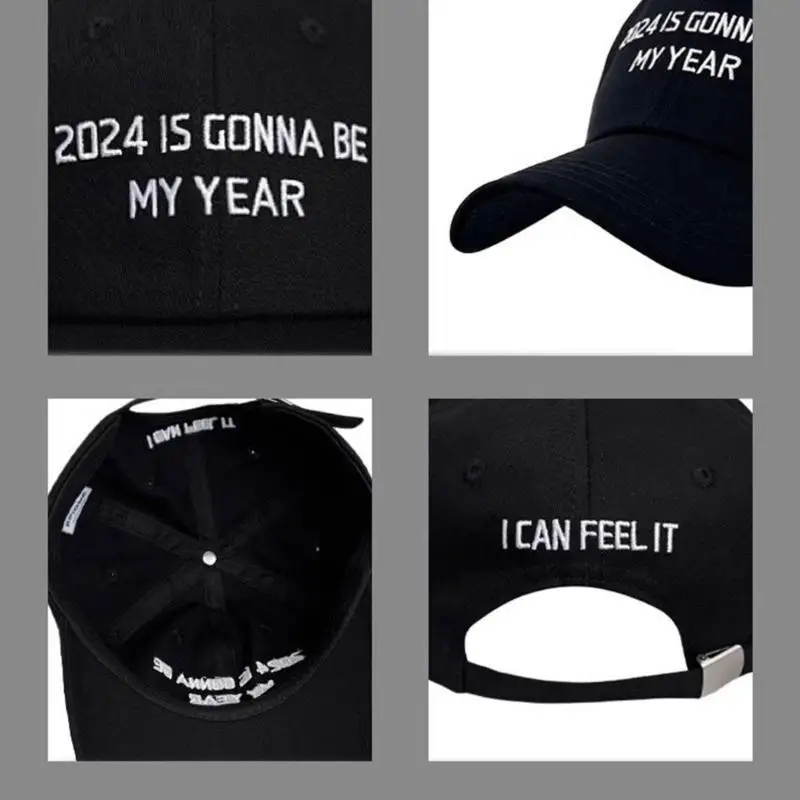 

39BB Eye Catching Embroidery Letter Baseball Caps Adjustable Size Hat Cycling Climbing Travel Peaked Caps for Teens Adult