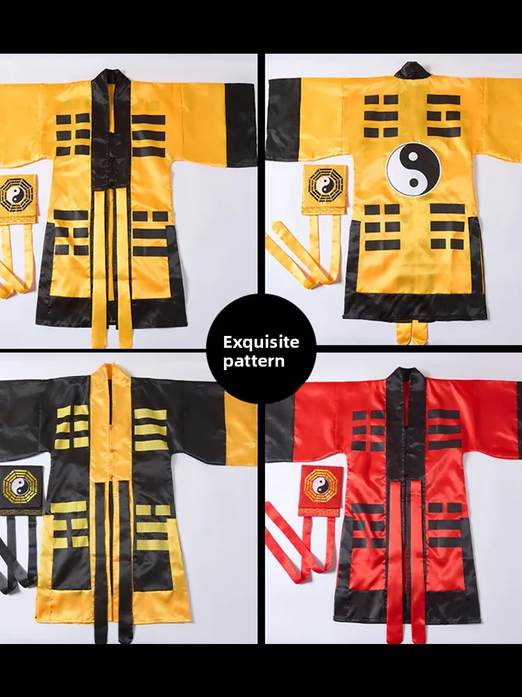 

Детская одежда для выступлений, даосский халат, костюм тай-чи восемь племен, наряд для вечеринки на Хэллоуин, традиционная сцена для мальчиков и девочек...