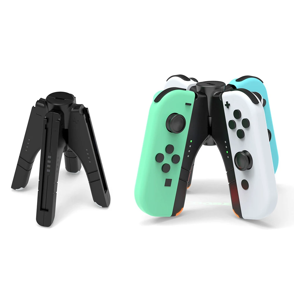 4 In 1 Vreugde-Con Charger Grip Voor Nintendo Switch Ns/Schakelaar Oled Ontroller Lader Led Indicator Opladen dock Station Handvat Grip