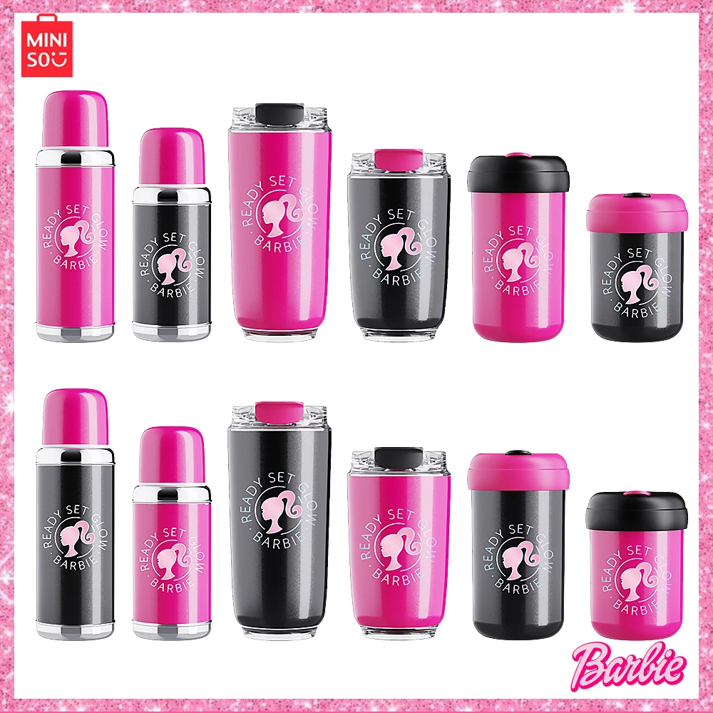 

Miniso Barbie Insulated Cup 316 Stainless Steel Coffee Cup Boys Girls Water Cup High Beauty Straw Portable Cup Gift