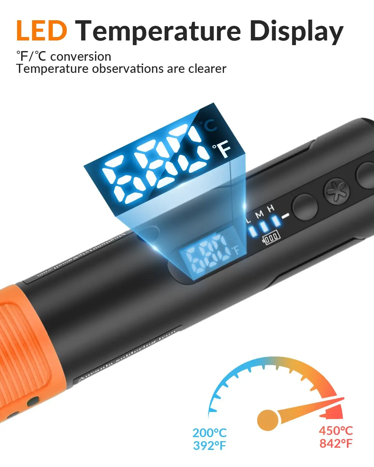 USB Rechargeable Soldering Iron Kit Digital Soldering Tool Set LCD Solder Welding Tools  Soldering Iron Pen Temperature 200-450°