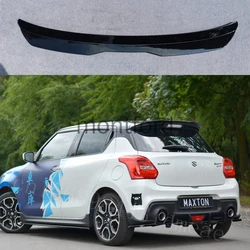 Roof Wing Lip Spoiler For SUZUKI SWIFT 6 SPORT 2018+ ABS Plastic Glossy Black Hatchback REAR WING SPOILER