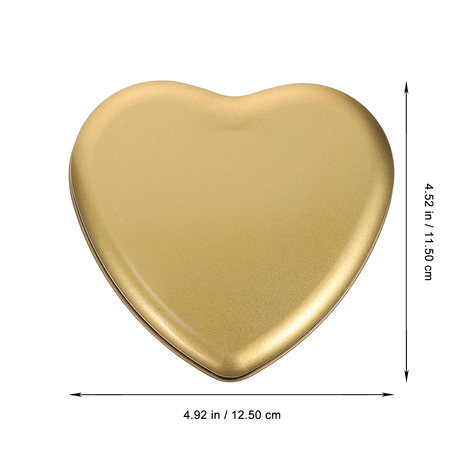 

4pcs Heart Shaped Candy Gift Box Golden Tin Storage Containers for Sweets Large Size Durable Eco Friendly Portable