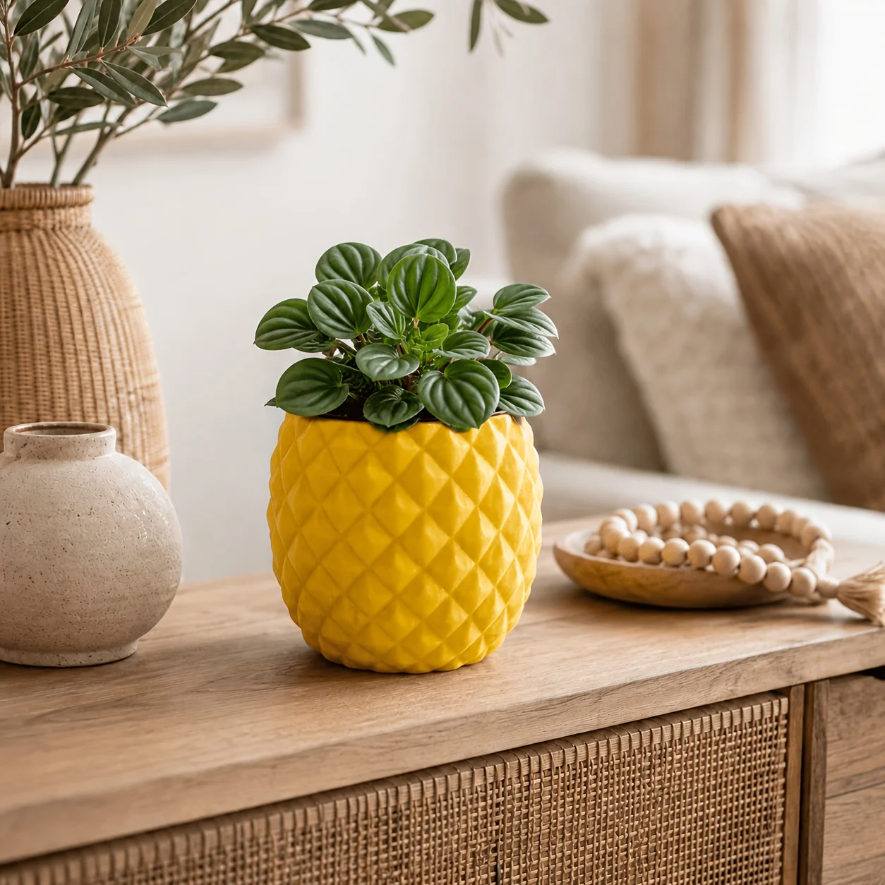3/1 Piece Set Creative Pineapple Succulent Flower Pot (Pot Not Included) Mini Geometric Plant Pot Container Popular Summer Tropical Style Desktop Decoration Fun Stress-Relief Ornament for Office Desk Creative Gift for Plant Lovers on Balcony and Windowsill Great Gift for Friends on Birthday, Summer Party, Housewarming, Teachers' Day, Graduation Season, Halloween, and Christmas