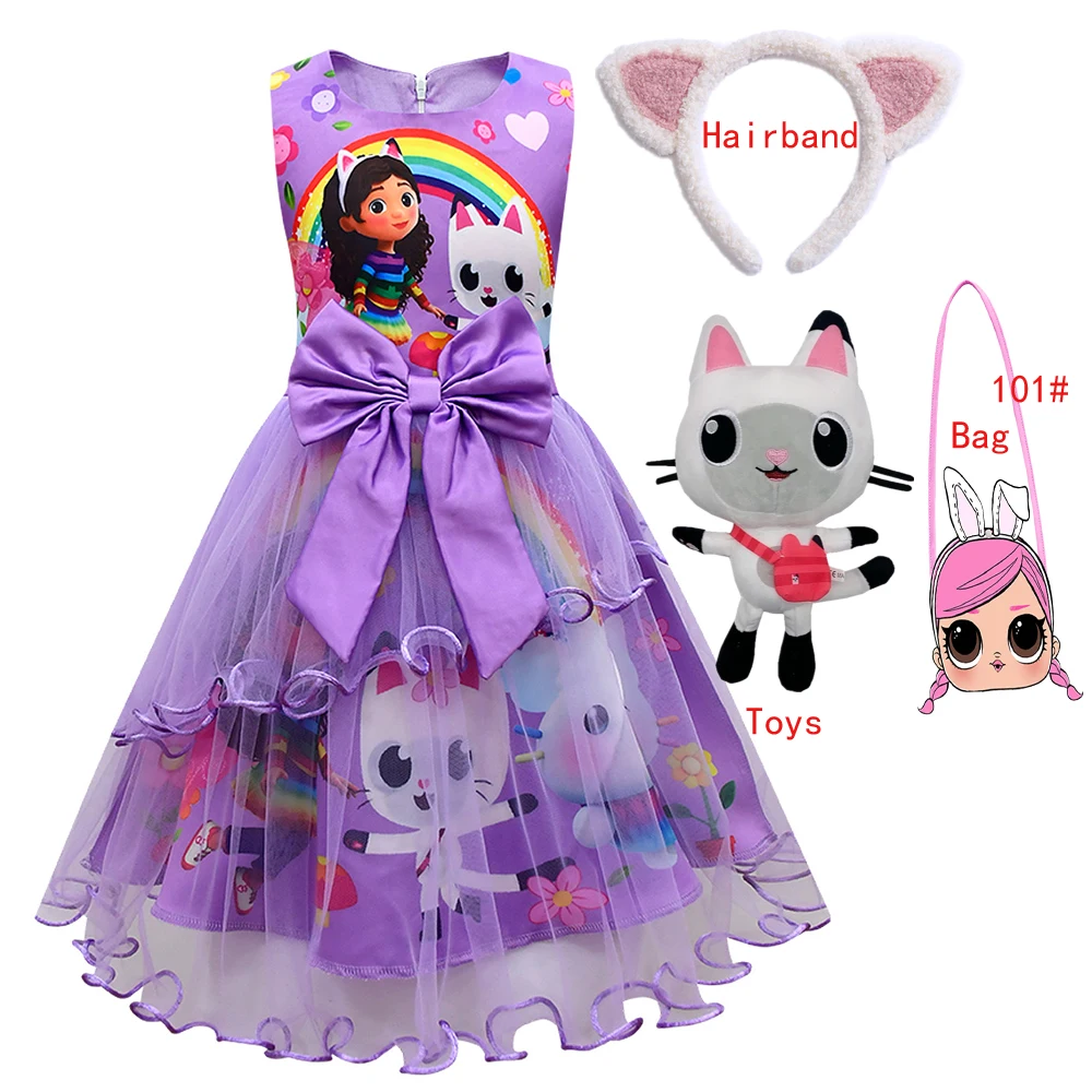 Hot Gabbys Costume G-Gabbys-Dollhouse Clothing Mercat Dress Animals Smiling Cat Car Cat Hug Gaby Girl Dress Kids Birthday Gifts