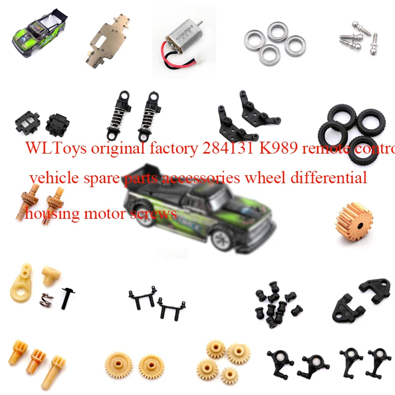 Original WLtoys 284131 RC Car Spare Parts Differential Gear Base Plate Motor Shock Absorber Bearing Pull Rod Car Shell Column