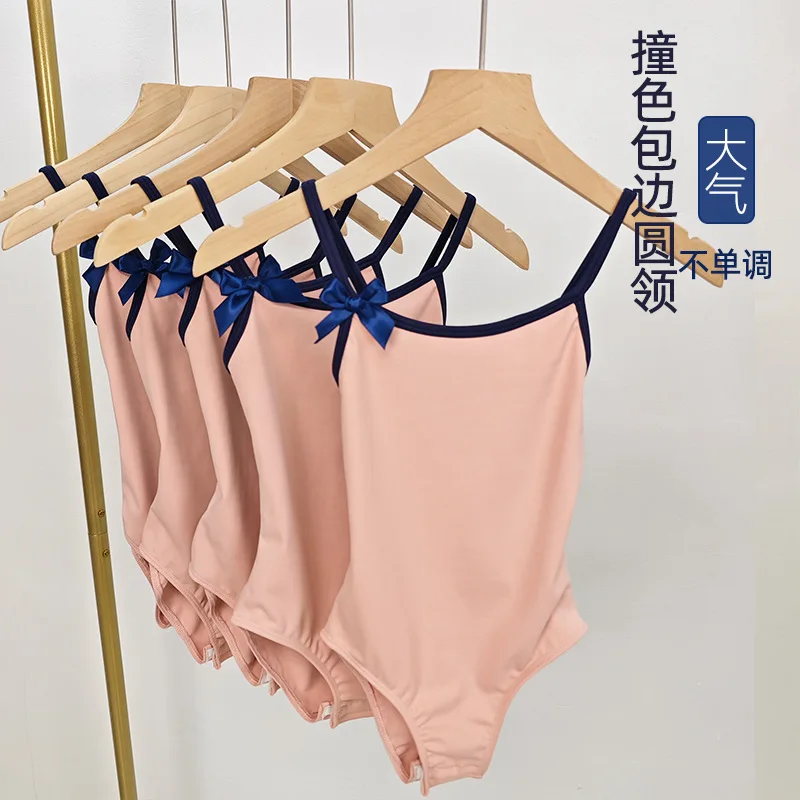 Ropa de baile de ballet suave y agradable para la piel para niños, leotardo de tiras para niñas, para practicar un traje versátil de danza y gimnasia