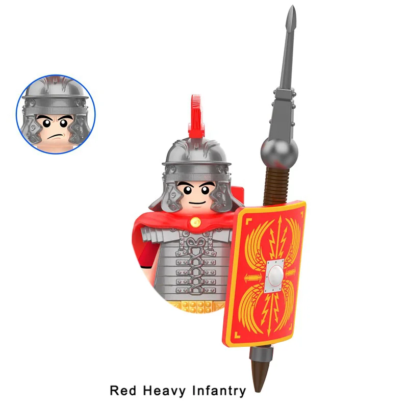 Medieval romano centurião bugler infantaria pesada figuras militares antigas arma modelo blocos de construção crianças brinquedos presentes aniversário