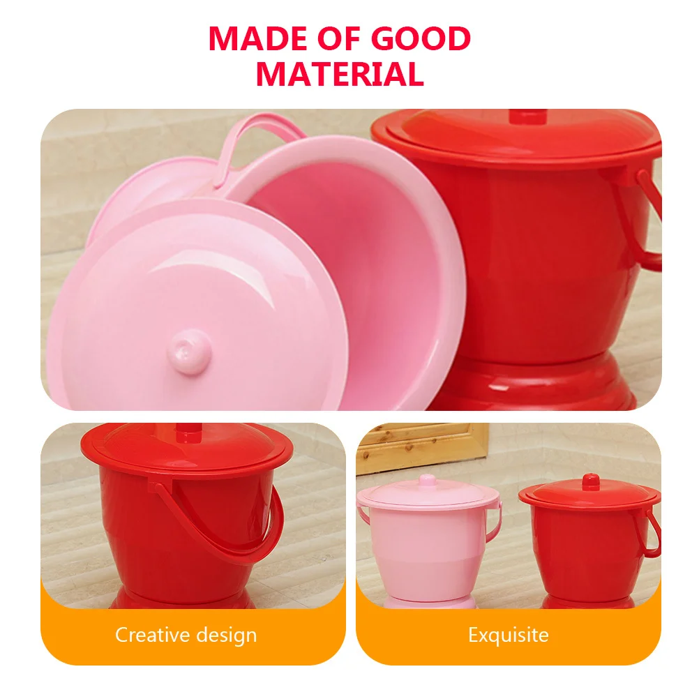 

Unisex Chamber Pot Toilet Training Seat Portable Urine Bucket Ergonomic Handle Easy Clean Urinal Potty Bedroom