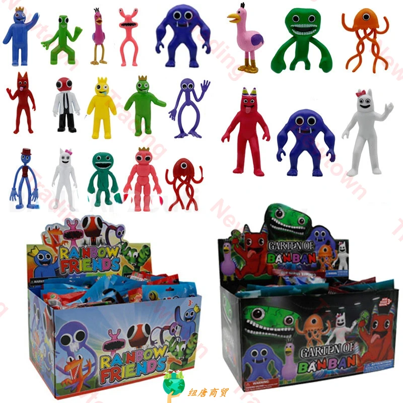En Stock, 24 Uds., figuras de Rainbow Friends Garten of Banban, muñecos de PVC, juguetes, modelo de Anime, figuritas, decoración, colección, regalo para niños