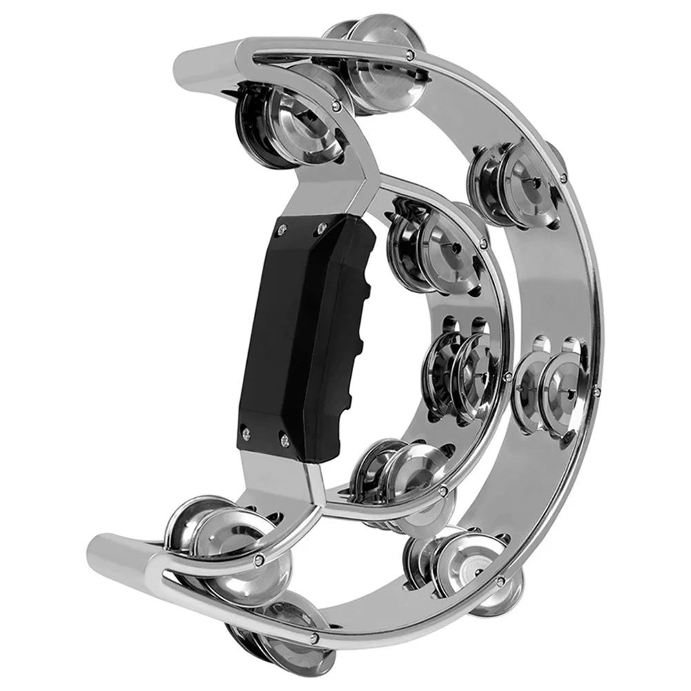 

1pcs Double Row Tambourine Hand-Held Percussion Instrument For Adult Kids Party Ktv Classroom Music Lessons Educational Abs