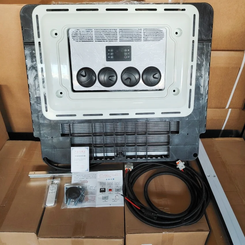 مكيف هواء يعمل بالبطارية 24 فولت للشاحنة، مكيف هواء تيار مستمر 12 فولت، مبرد هواء للشاحنة