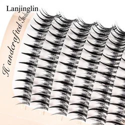 6 Rows 246 Bundles Individual Lashes Makeup Tools Cluster Spikes Lash Wispy Premade Russian Natural Long Fluffy False Eyelashes