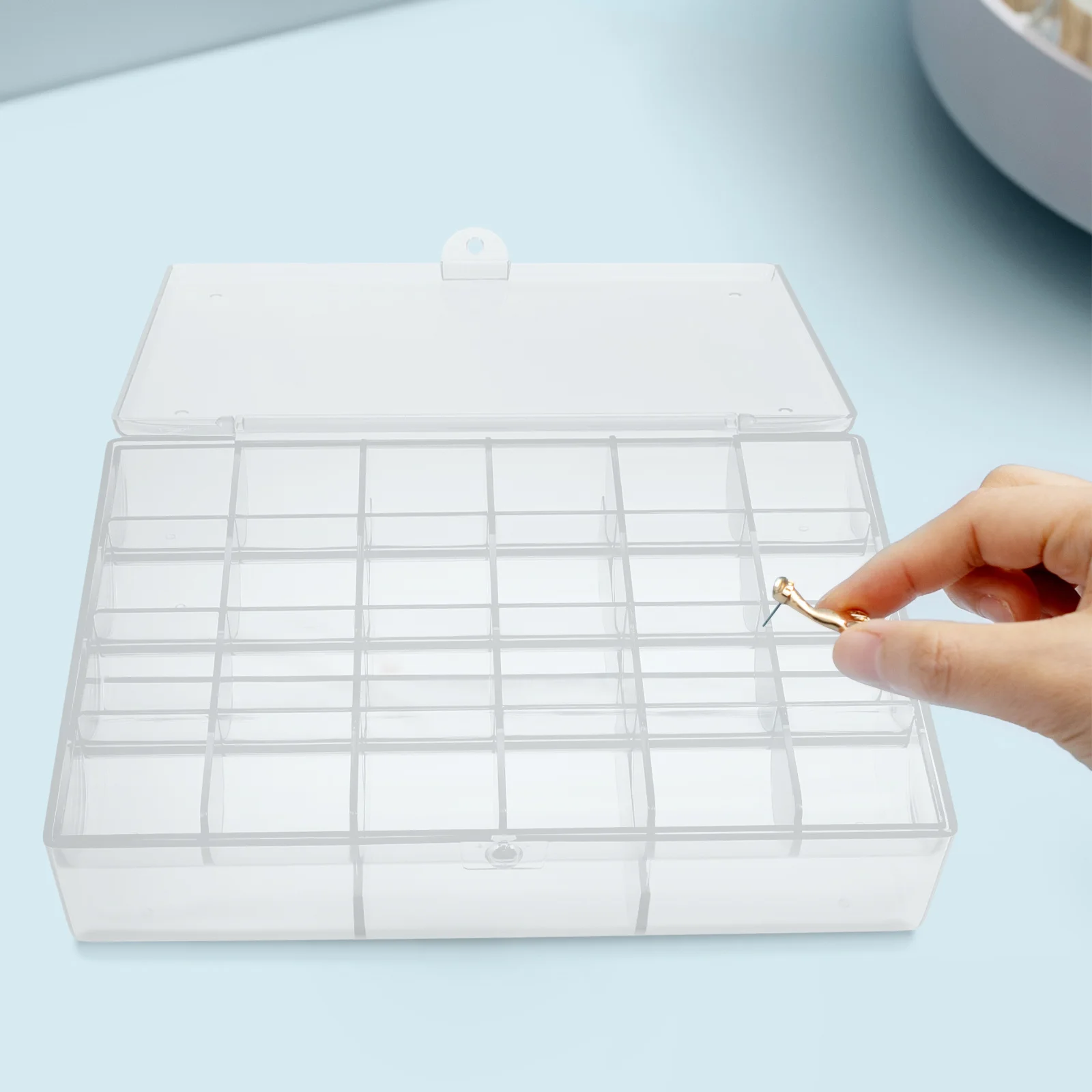 1Pcs Double-Layer Transparent Jewelry Storage Box Simple Small Objects Storage Organizer Display Case for Bracelets Necklaces