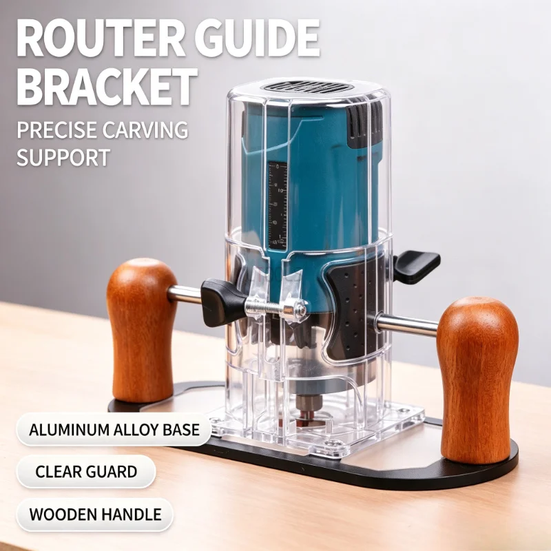 Router Base Fence Wood Trimmer Guide Bracket MultiFunctional Guide Support Bracket Wood Carving Slotting Drilling Auxiliary Tool