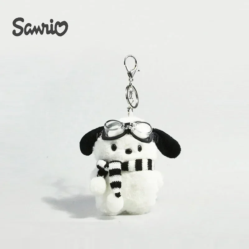 

Sanrio Peripheral cartoon Plush Toys Doll Keychain Kawaii Pochacco Anime Pendant Keyring Cute Children Toy Girls Birthday Gifts